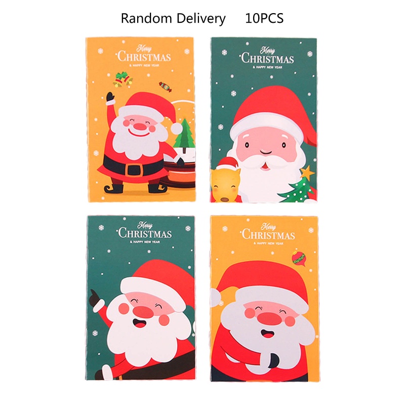 Set 10 Sổ Tay Ghi Chú Mini Họa Tiết Giáng Sinh Dễ Thương