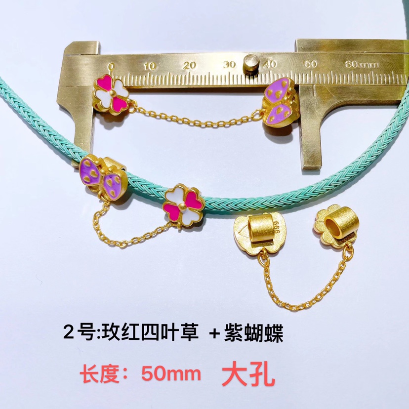 [Hàng Có Sẵn] Mặt Trang Sức Vòng Tay Dệt Kim Thủ Công Lỗ Lớn Phong Cách Cổ Điển