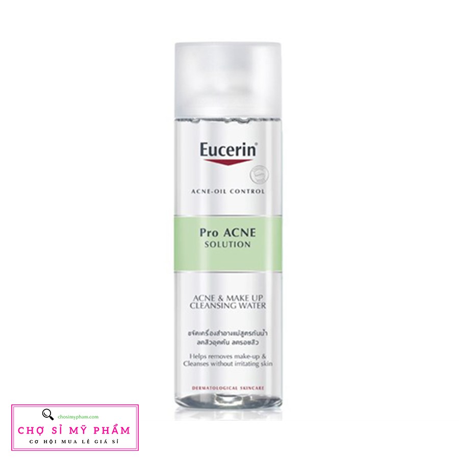 Nước tẩy trang cho da nhờn mụn Eucerin ProAcne Make Up Cleansing Water 200ml