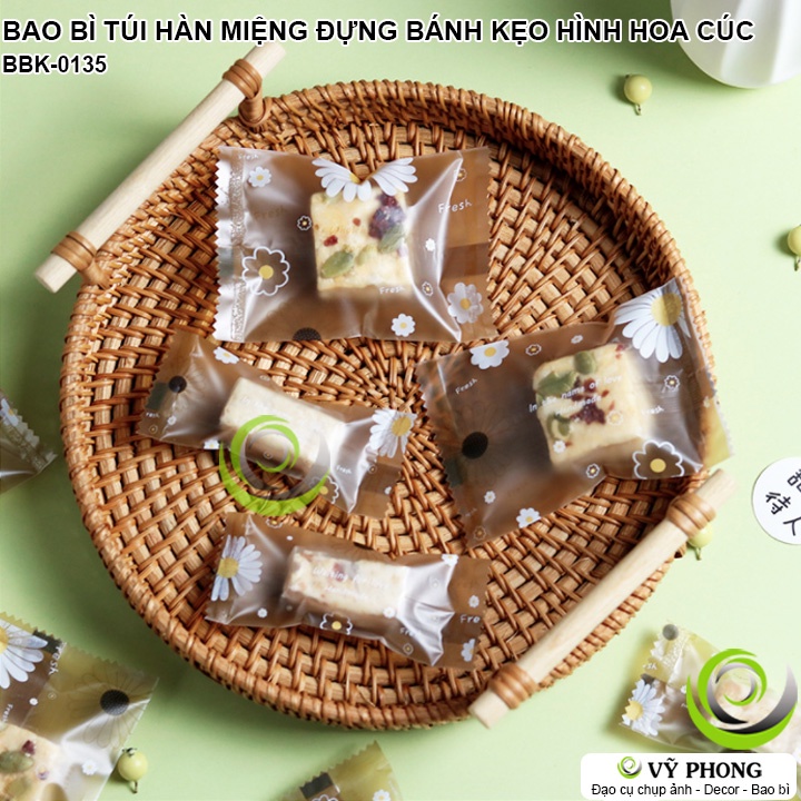 BAO BÌ TÚI HÀN MIỆNG ĐỰNG BÁNH KẸO TÂN XUÂN HÌNH BÔNG HOA CÚC ĐÓNG GÓI QUÀ TẶNG DỊP LỄ TẾT NĂM MỚI NOEL BBK-0135