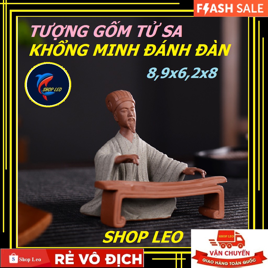 Tượng gốm KHỔNG MINH-LÝ BẠCH-ĐÁNH CỜ-ĐƯỜNG BÁ HỔ- tượng gốm tử sa- tượng trang trí - Ấm tử sa - Trà đạo - Trà cụ