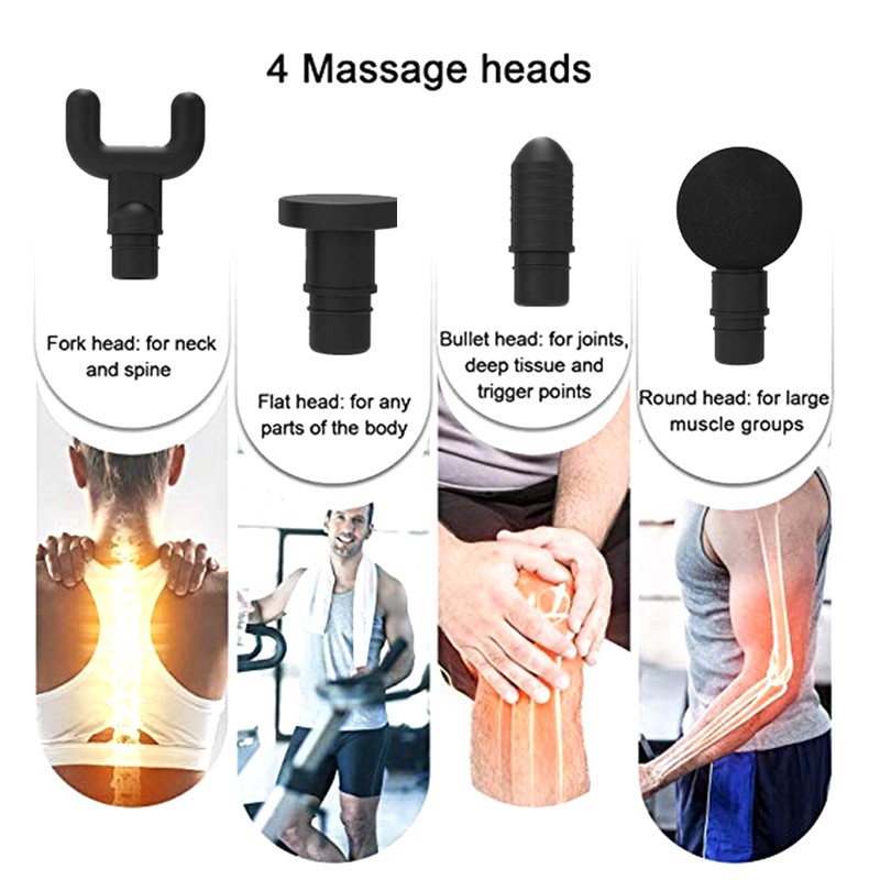 1200-3300r / phút Massage cơ bắp Mô sâu Massage 60Hz Bài tập kích thích tần số cao Cơ bắp Giảm đau cơ thể HN088