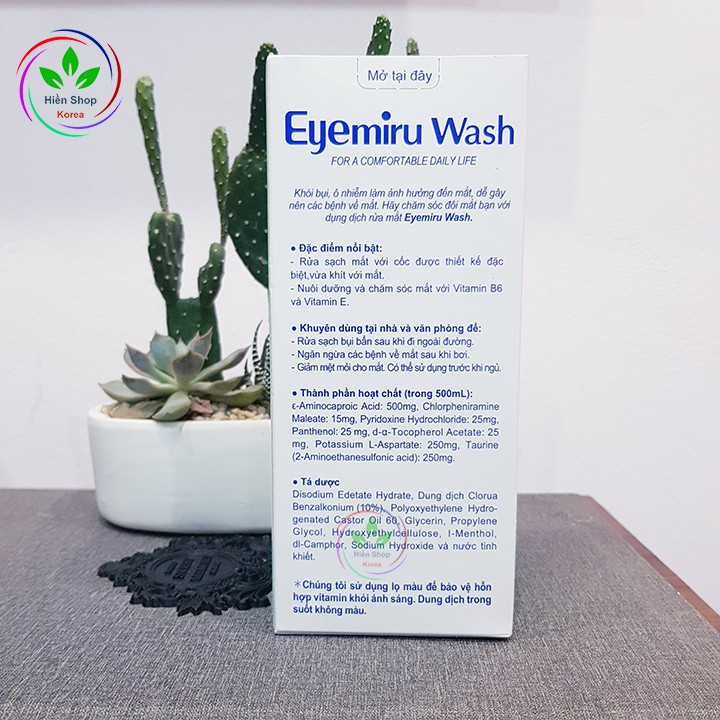 Dung dịch rửa mắt nhật bản eyemiru wash 500ml | BigBuy360 - bigbuy360.vn