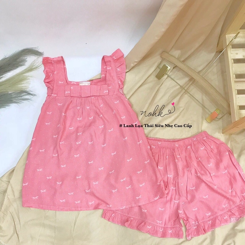🍎 NOHK - Set bộ mặc nhà lanh lụa siêu mát