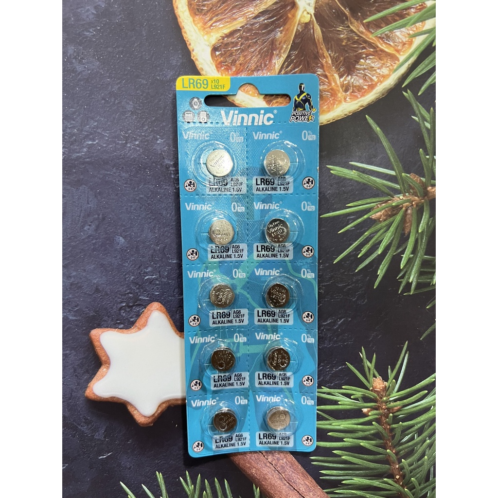 Vĩ 10 viên Pin Vinnic L921F AG6 SR920SW SR920 371 Chính Hãng