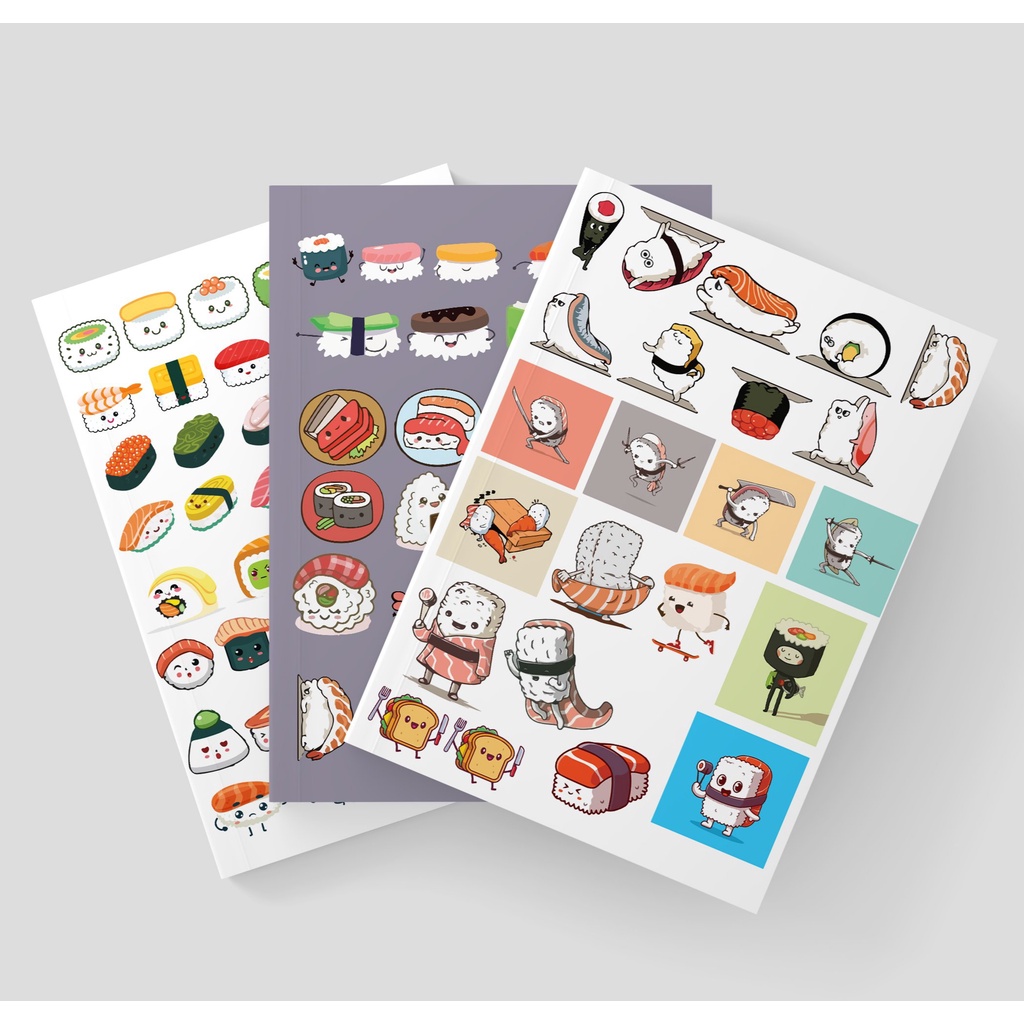 Set A4 Sticker Shusi hình dáng cao cấp