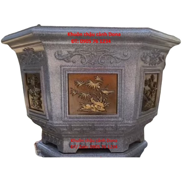 Khuôn Đúc Chậu Cảnh ABS Lục Giác 70 Cm  Khuôn đúc chậu cảnh ABS cao cấp