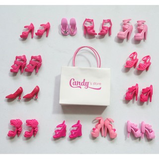 Set giày ngẫu nhiên cho búp bê Barbie 10 đôi 1 set