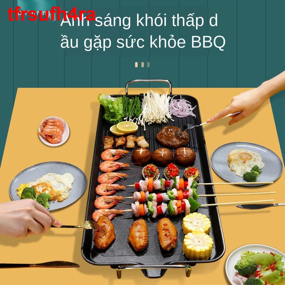 Chảo điện đế dày nướng của Đức, chống dính, không độc hại, bếp điện, khói nhẹ và ít dầu, máy xiên thịt đa năng