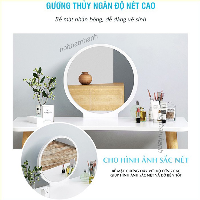 Bộ bàn ghế trang điểm chân gỗ tự nhiên cao 73cm, dành cho những cô nàng thích phong cách BẮC ÂU ( có bán riêng bàn )