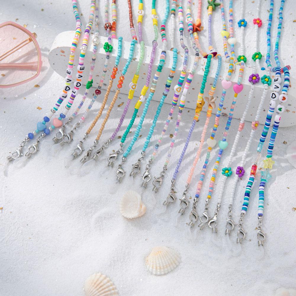 Chuỗi Dây Đeo Mắt Kính Chống Thất Lạc Xỏ Hạt Hình Ngôi Sao Năm Cánh WMES15H Phong Cách Bohemia