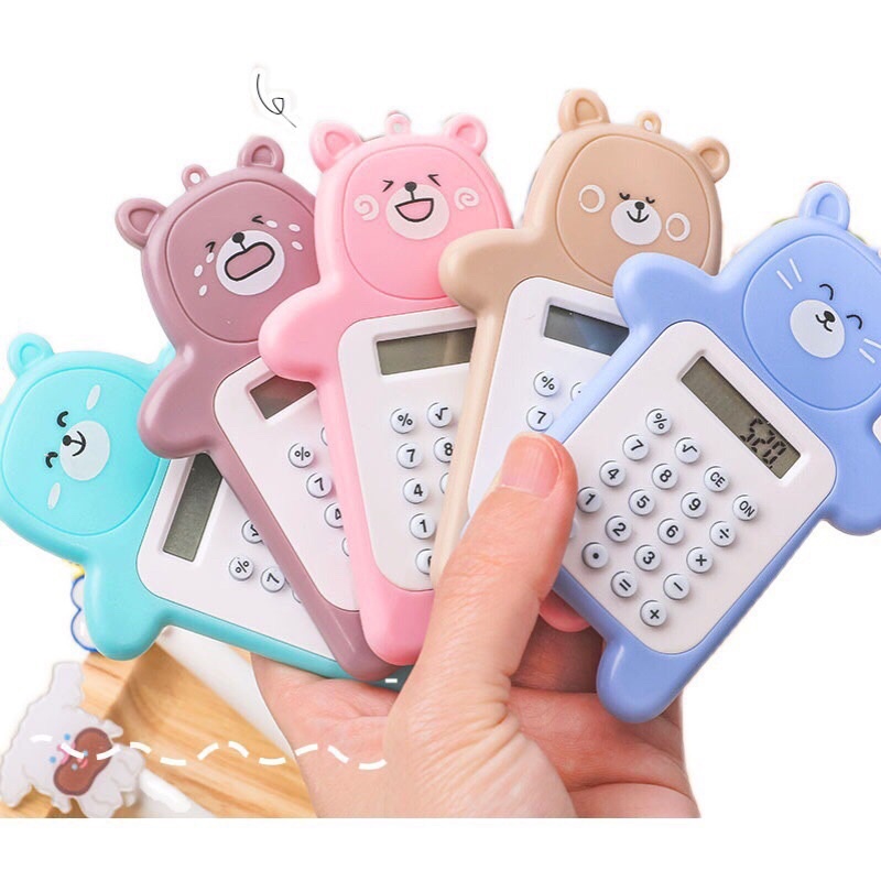 MÁY TÍNH CẦM TAY MINI HÌNH GẤU HOẠT HÌNH CUTE DỄ THƯƠNG