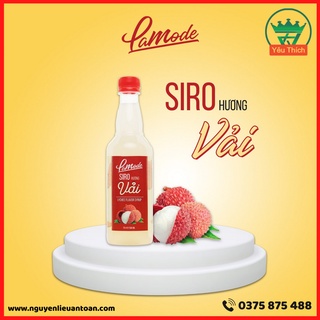 Siro Vải LAMODE 500ml Hương Vị Đậm Đà, Vị Ngọt Tự Nhiên