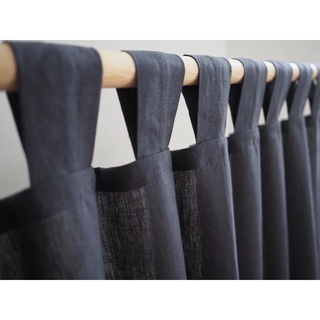 Rèm Cửa Vải Linen Quai Treo Kiểu Nhật - Không Kèm Thanh Treo
