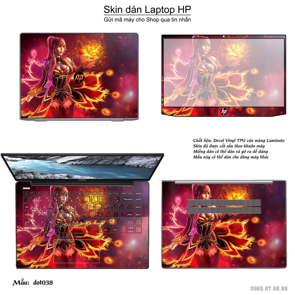 Skin dán Laptop HP in hình Dota 2 nhiều mẫu 7 (inbox mã máy cho Shop)