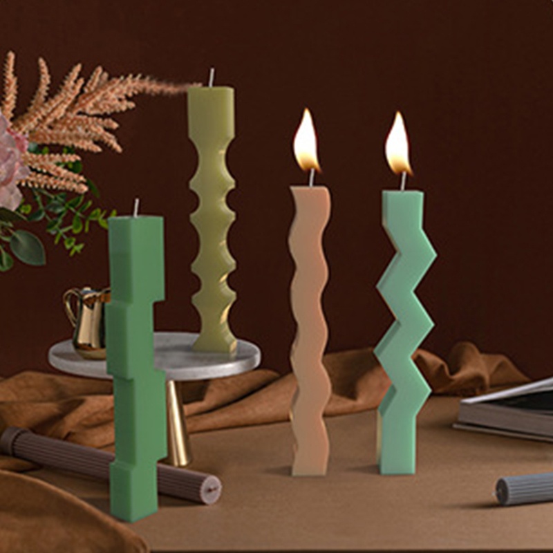 Khuôn Silicone Tạo Hình Làm Xà Phòng Nến Hình Gợn Sóng