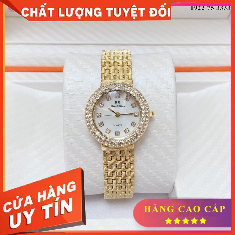 HÀNG NHẬP KHẨU -  Đồng hồ nữ BS - đính đá - máy nhật luxury  - Có hộp bảo hành - tặng vòng trang sức - DHN228 - HT.store