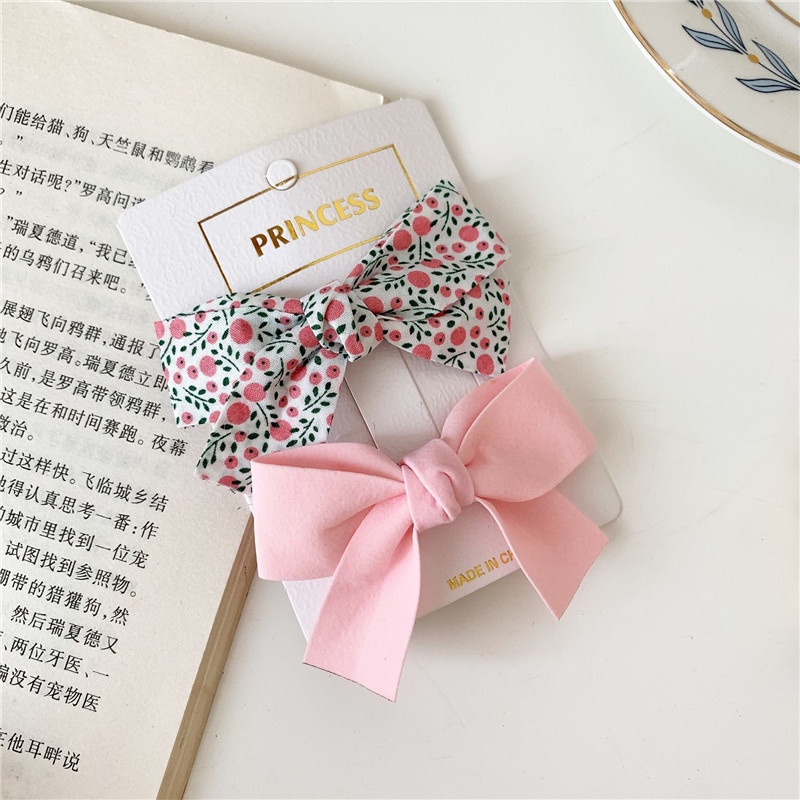 Kẹp Tóc Nơ Dễ Thương Phong Cách Hàn Quốc Cho Bé Gái