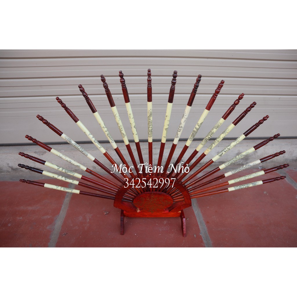 Bộ đũa thờ 10 đôi + Giá đũa  - Tâm linh - Truyền Thống - Văn hóa người Việt