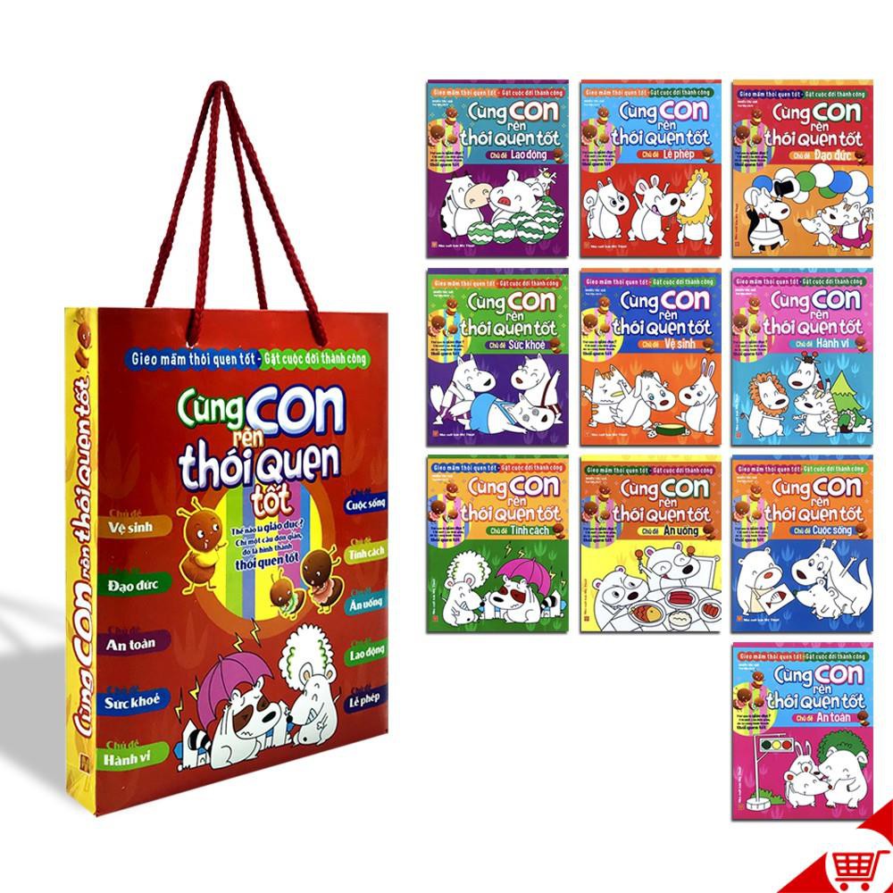Sách - Cùng con rèn thói quen tốt (Túi 10 cuốn) B250 | BigBuy360 - bigbuy360.vn