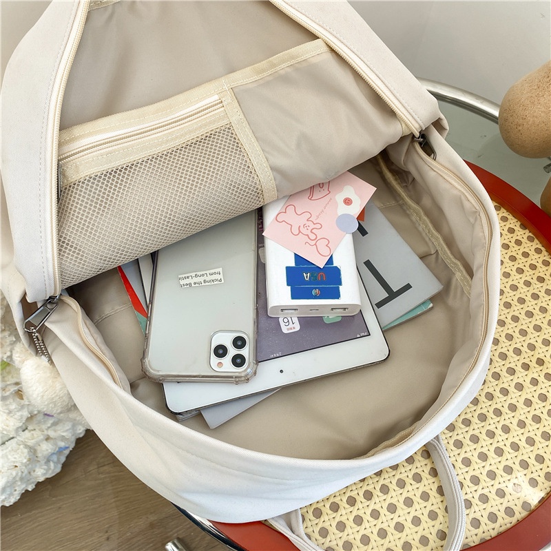 Ba Lô Đi Học Màu Trơn Thời Trang jp5