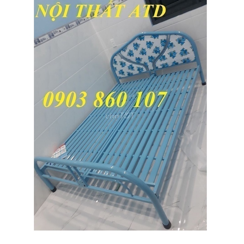 Giường sắt giá rẻ 1m6x2m - giường đẹp mẫu mới tphcm bình dương