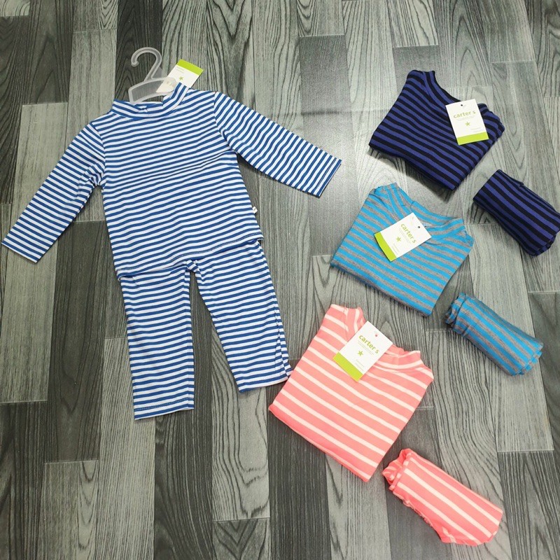 Bộ quần áo dài tay thu đông cho bé chất liệu cotton len giữ ấm mùa đông VNXK