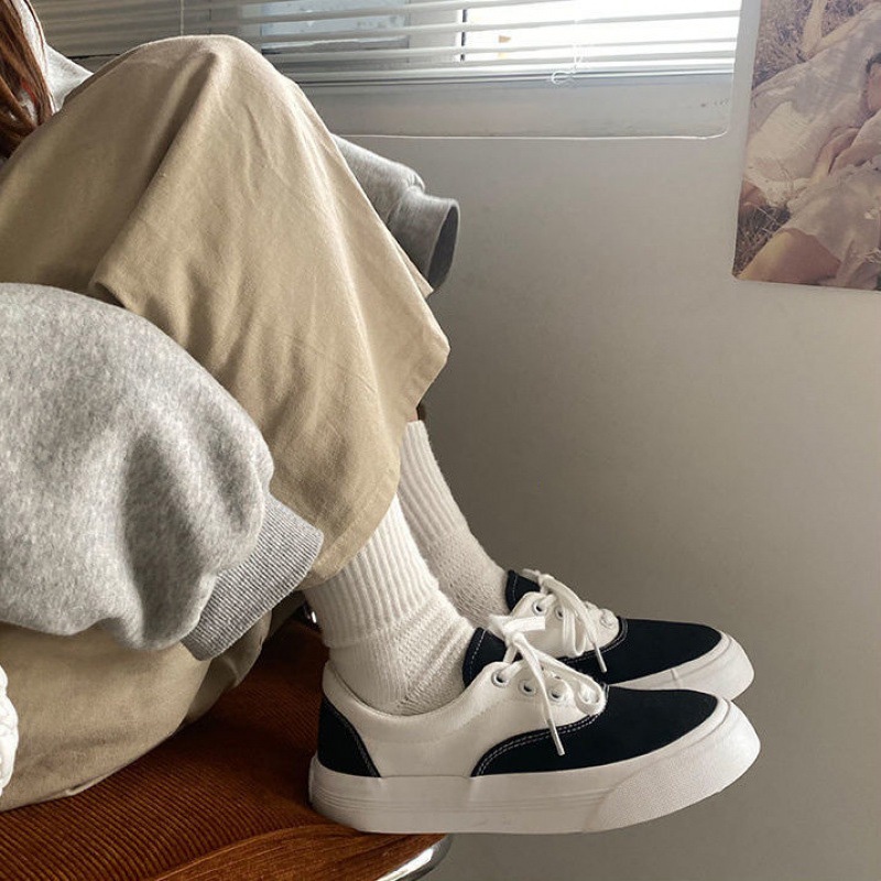 Giày Thể Thao Nam Nữ Basic Vải Canvas Đế Bằng Unisex Giày Sneaker Nam Ulzzang  GVANS01-Molita