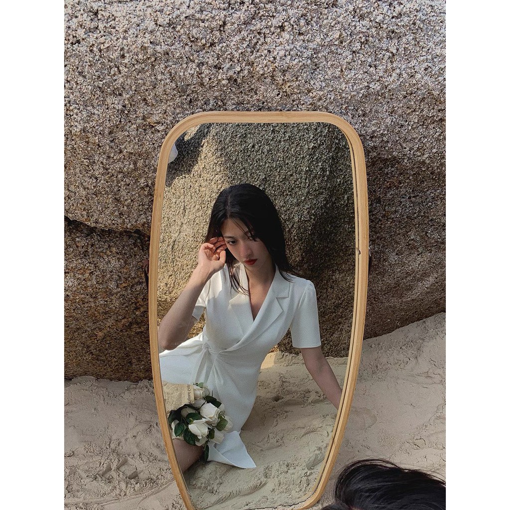 Đầm kiểu vạt chéo bigsize cho nàng, đầm kiểu xinh có hai màu đen và trắng cho nàng