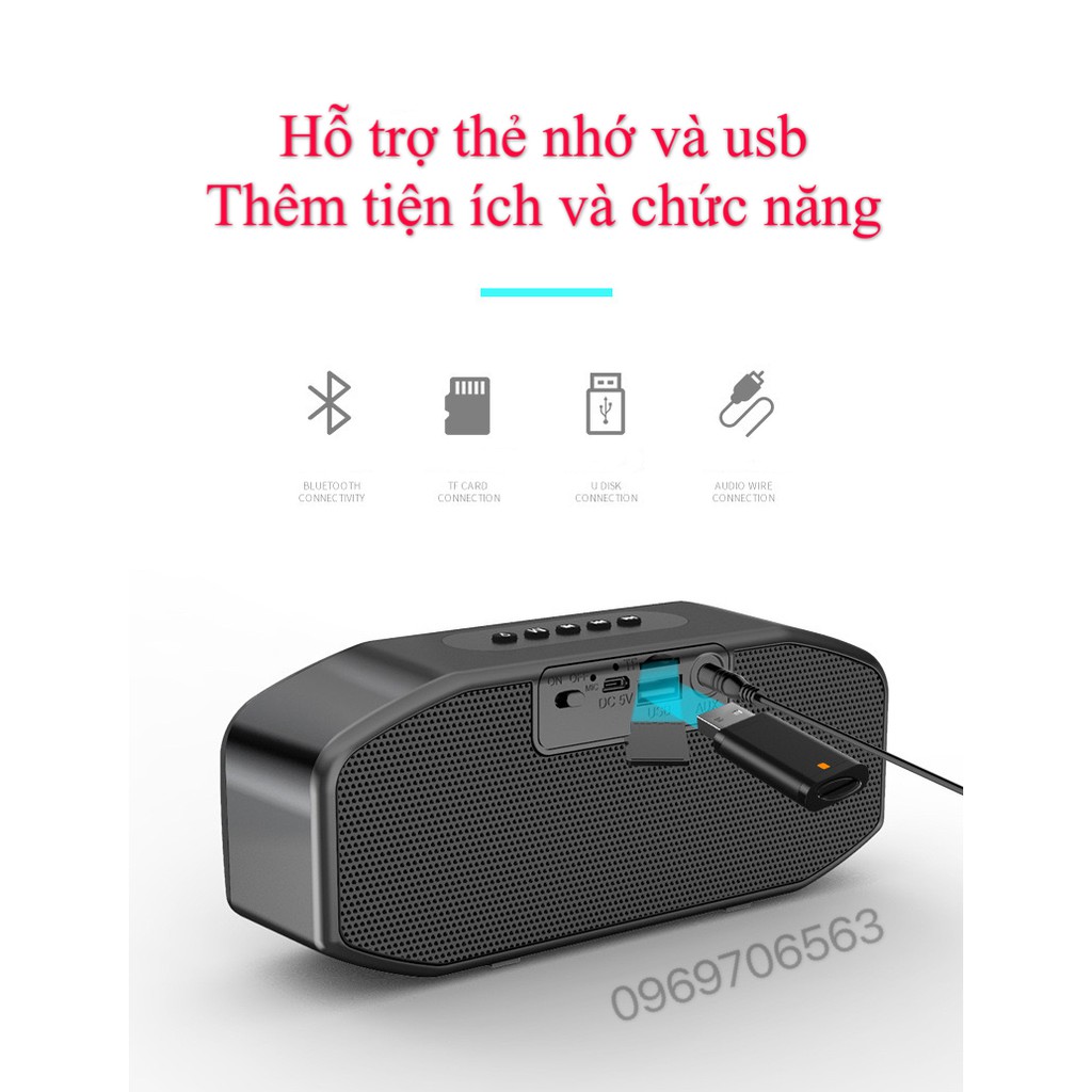 GẤU TRẦN STORE Loa Bluetooth Không Dây 6D Thế Hệ Mới M5 PRO BASS Bluetooth 5.0 Led Siêu Đẹp, Âm Thanh 360 Cực Hay