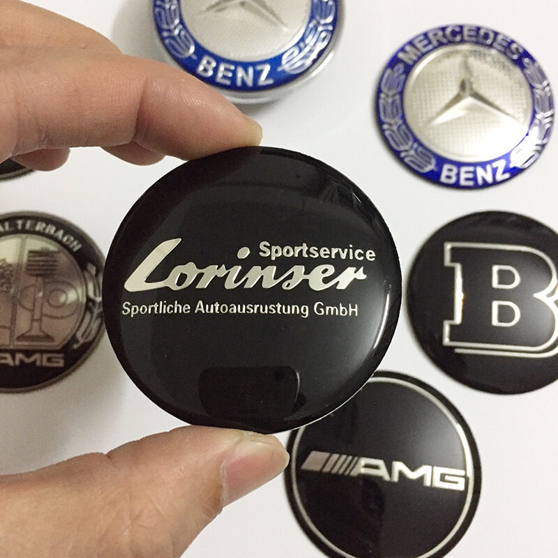 Miếng Dán logo 52mm Trang Trí Vô Lăng Xe Hơi Mercedes Benz C63 C180 E200 E300 C300 S200 S300 C300