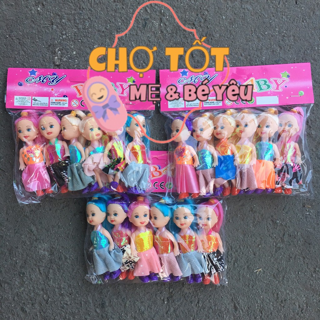BỘ 6 BÚP BÊ MINI BẰNG NHỰA