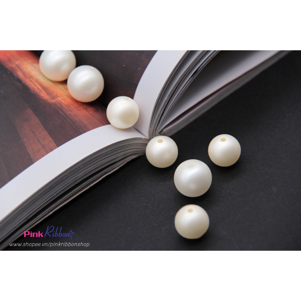 [Set 5 hạt] Hạt trai mờ cỡ 14mm-16mm