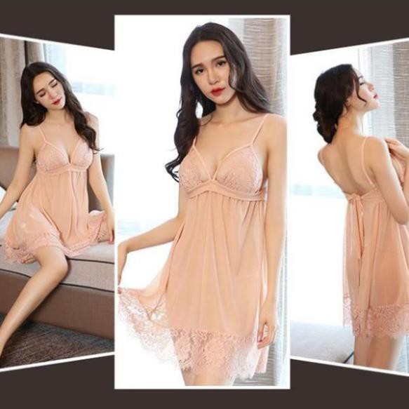 Váy ngủ ren sexy voan thun💝FREESHIP💝 đồ ngủ hai dây ren cúp ngực đẹp quyến rũ AM10004 sexy !