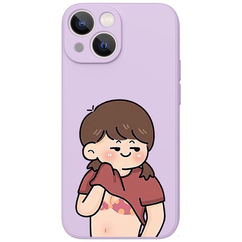 Ốp lưng JURSUE hoạt hình cặp đôi dễ thương đẹp Cho iPhone 13 12 11 Pro Max SE 2020 X XR XS 8 7 ip 6S 6 Plus kute Y2134