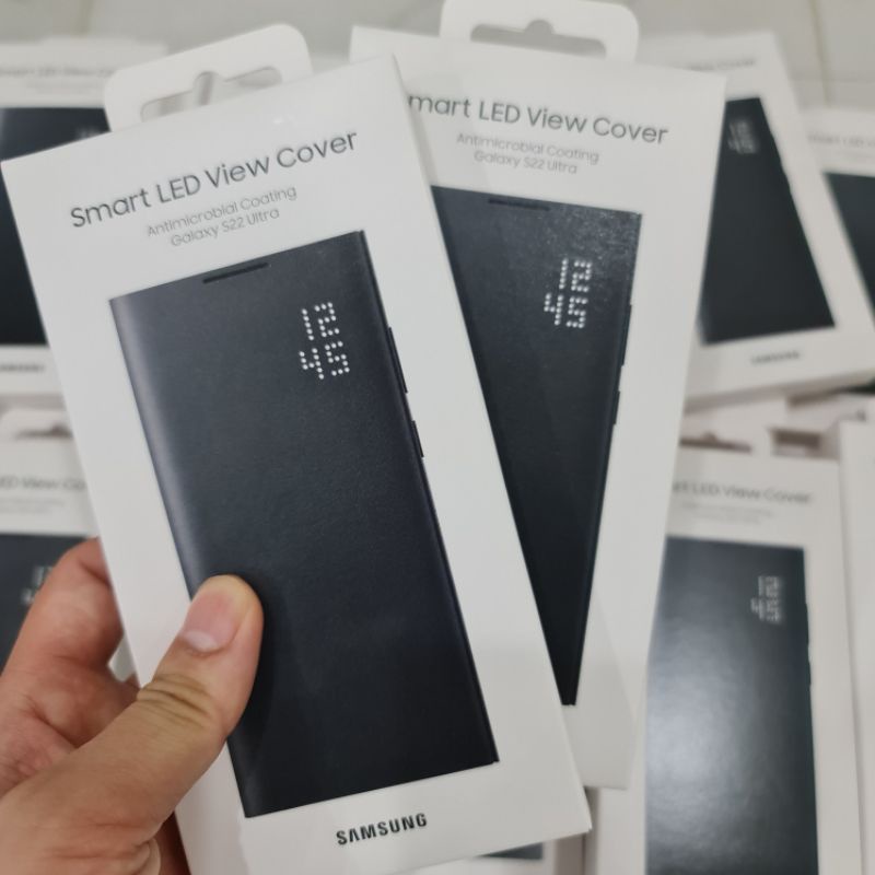 Bao da Led View Samsung Galaxy S22 Ultra, màn hình Led thông báo, ngăn đựng thẻ tiện dụng, hàng chính hãng
