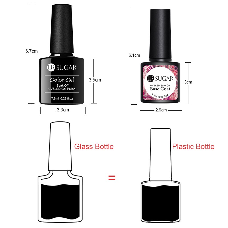 UR SUGAR Set 5 dụng cụ sơn móng tay có đèn 6W chuyên dụng