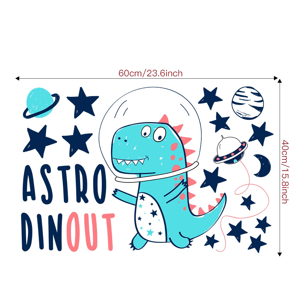 Decal dán tường cho bé siêu dễ thương Khủng long Astrodinout mẫu số 3 - AmyShop