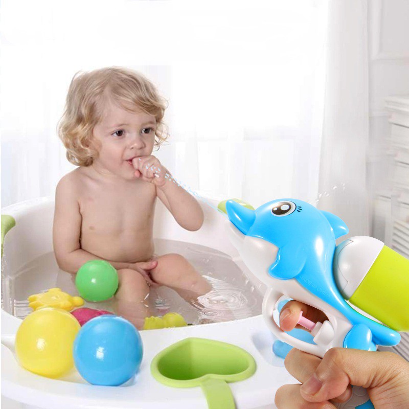 Súng Nước Cho Trẻ Em Cá Heo, Súng Nước Nhỏ, Tắm Cho Bé, Đồ Chơi Nước, Bãi Biển Mùa Hè