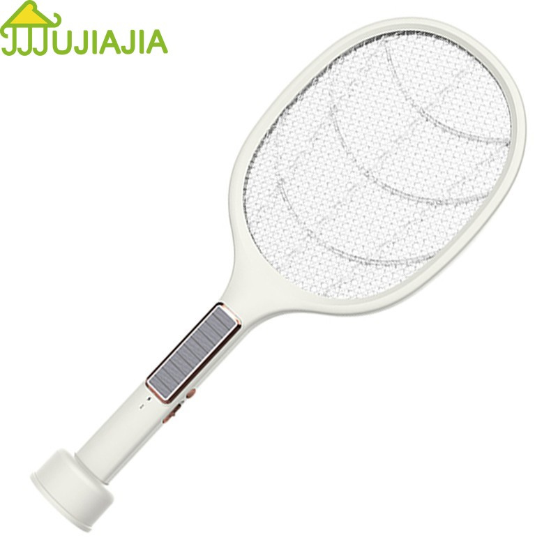 Vợt bắt muỗi JUJIAJIA ánh sáng tím sạc điện bằng năng lượng mặt trời có lưới chắn muỗi