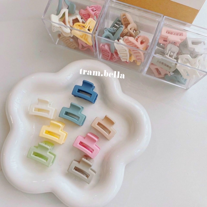 Set 2 kẹp tóc mini kẹp tóc hạt kiểu nhỏ