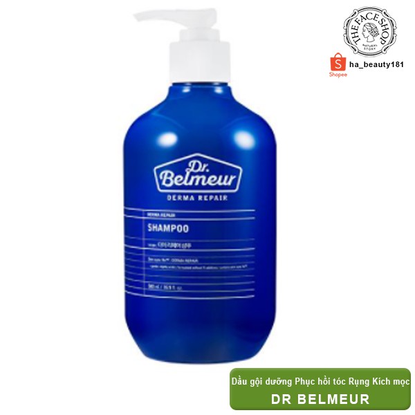 Dầu gội dưỡng ẩm phục hồi giảm rụng tóc kích thích mọc tóc thơm lâu The Face Shop Dr Belmeur Derma Repair Shampoo 500ml