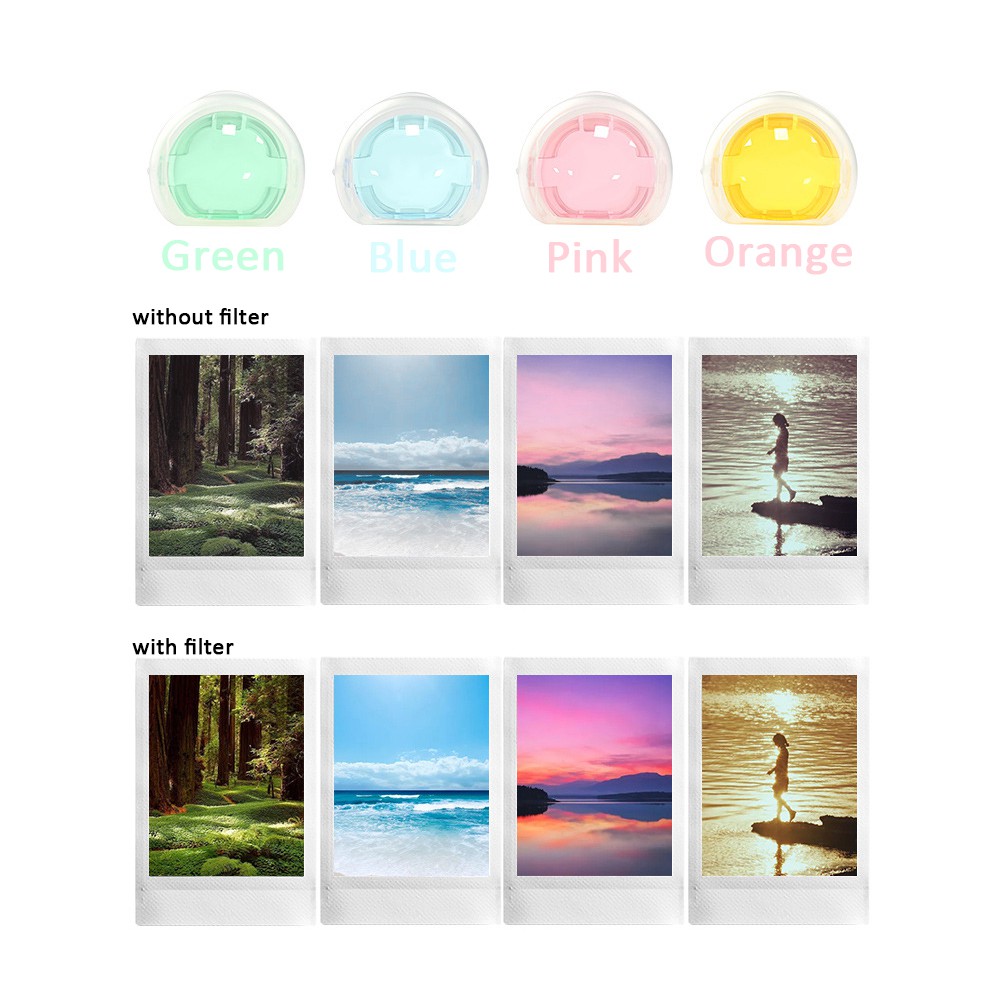 4 màu kính lọc cận cảnh Len cho Fujifilm Instax Mini 11