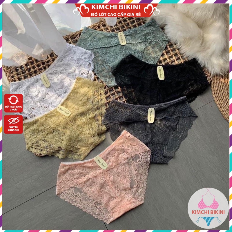 Quần lót ren xuyên thấu siêu sexy KIMCHIBIKINI chip nữ thiết kế họa tiết gợi cảm quyến rũ QL160