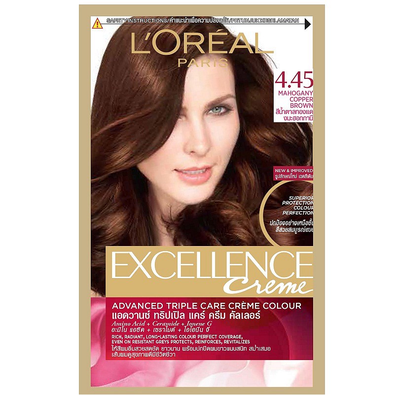 Thuốc nhuộm tóc #4.45Loreal Excellence Creme  100% chính hãng, vov cung cấp & bảo trợ.