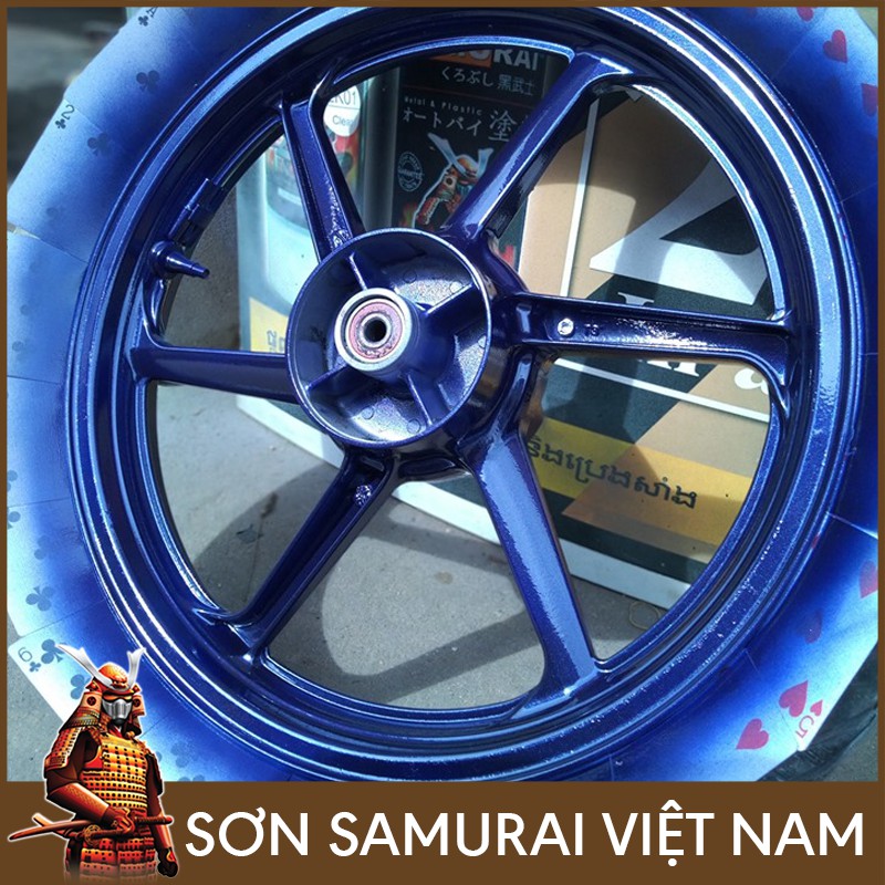 Màu Tím Kim Loại Sơn Samurai - Combo Sơn Xịt Samurai Màu Tím H211