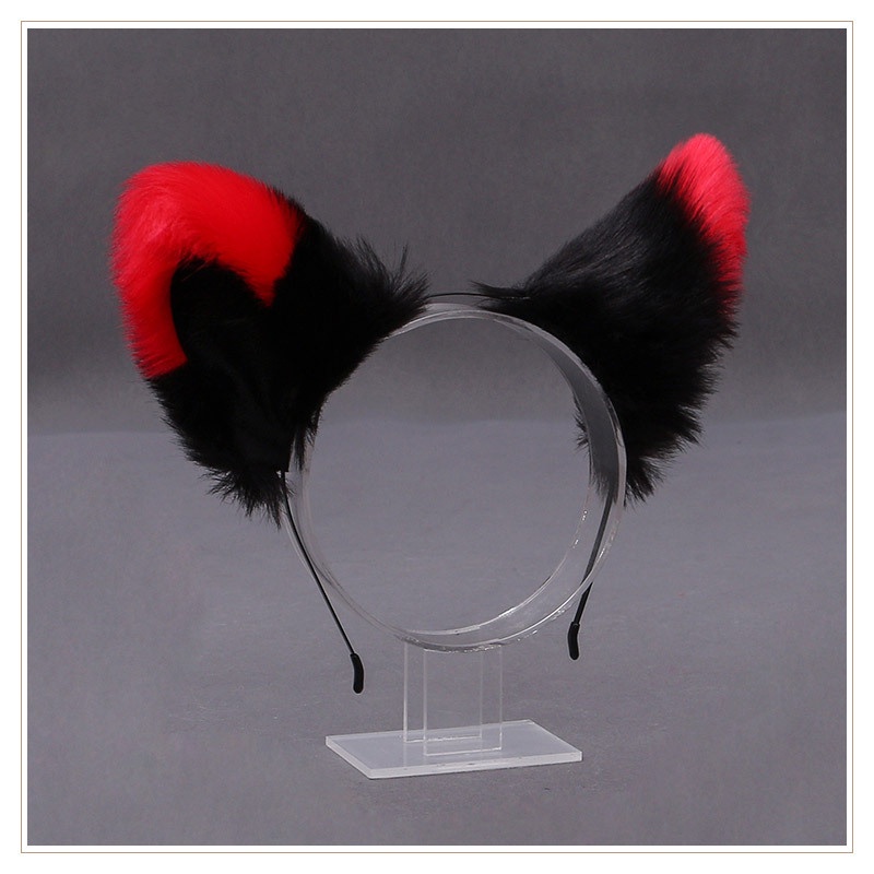 Lolita cosplay cat ears headband anime dance party costume wolf fox ear plush hairband