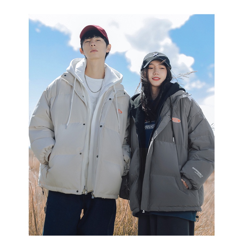 Áo Khoác Phao Nam Nữ Cao Cấp Phối Layer Mũ Nỉ Form Rộng Unisex Siêu Đẹp