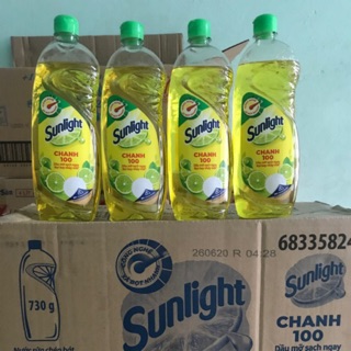  Nước rửa chén sunlight 730ml hương chanh (dạng chai)