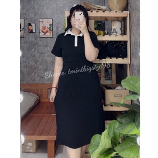 [BIGSIZE] Đầm Cổ Trụ Basic Bigsize 65-90kg ( mẫu mập )